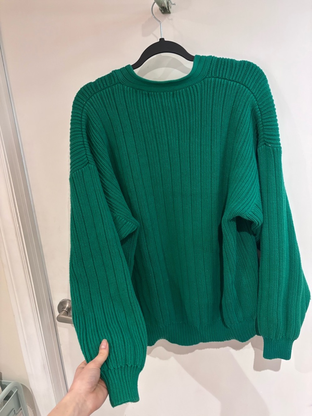 Christopher Radko Teal Ribbed Button-Front Cardigan - Picture 3 of 3